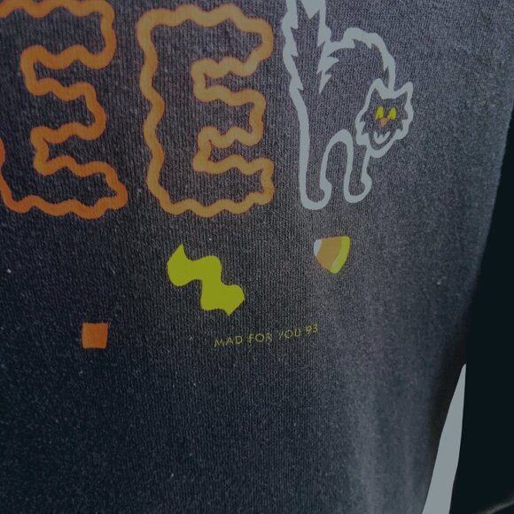 Vintage XL T-shirt Single Stitch Happy Halloween 1993 Screen Stars 90s 1990's - Picture 2 of 4